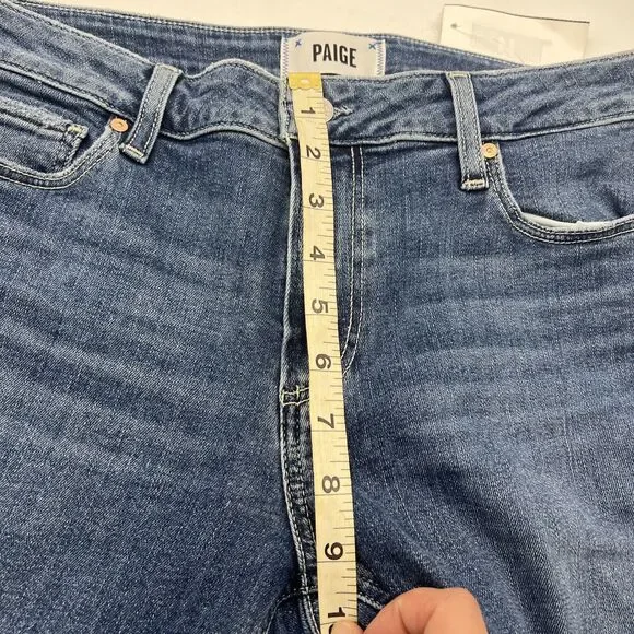 Paige Bridgette Jeans Women’s Sz 27 In Antwerp Cropped Raw Hem Made In USA Boho